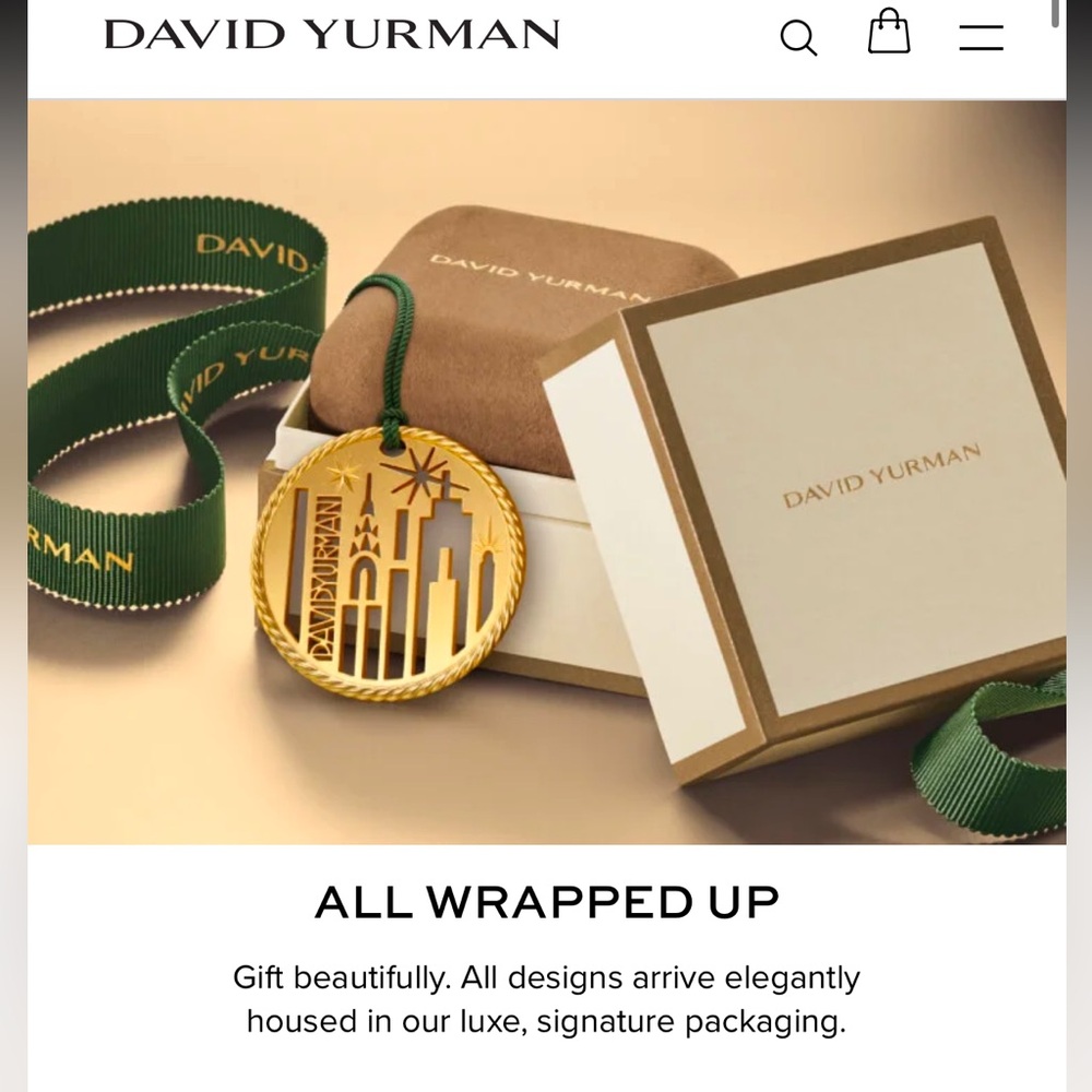 David Yurman Gold Pendant with Green Ribbon - Picture 3 of 8